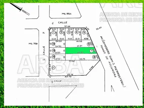 Terreno en Venta 10,92  mts Frente