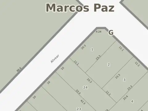 Lotes en venta, Marcos Paz.