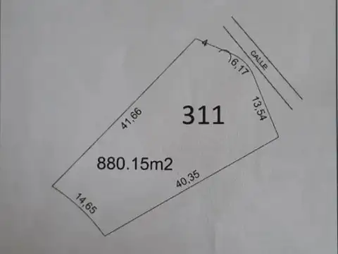 Terreno en Venta de 880,0 m2