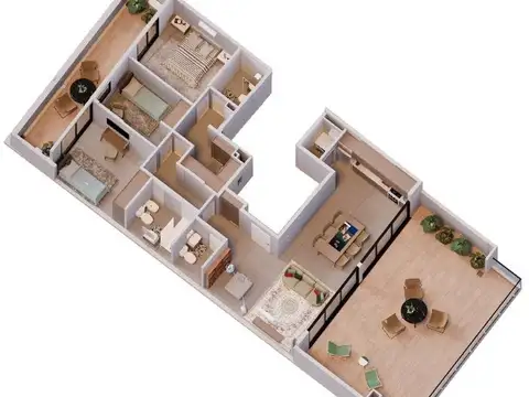 Departamento en Venta con 1 cocheras