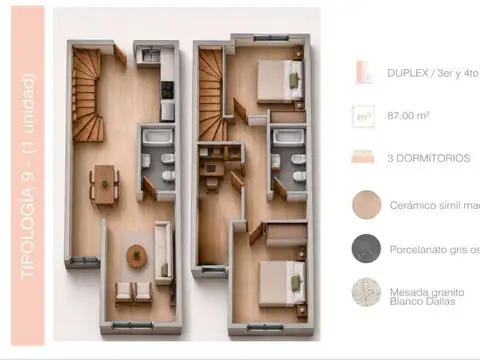 Departamento en Venta de 3 ambientes