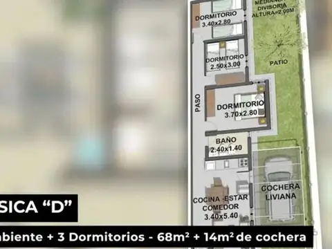 Casa Monoambiente con 1 baño