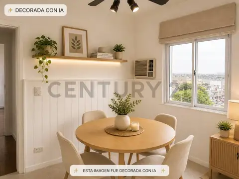 VENTA DEPARTAMENTO 3 AMBIENTES Y MEDIO MUY LUMINOSO, DECORACION CON IA