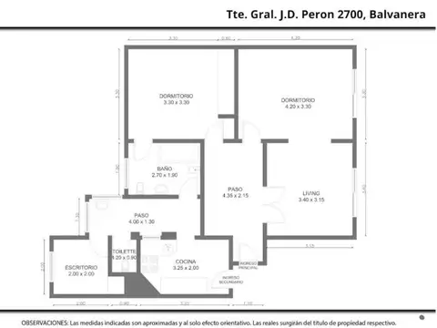 Departamento en Venta de 3 ambientes