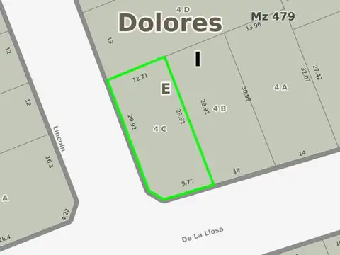 Terreno en Venta en Dolores, USD 17.000