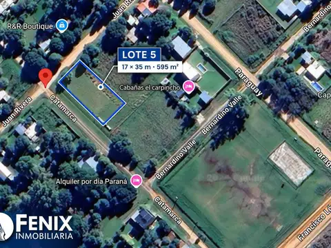 TERRENO EN REMATE | 17 x 35 - ITUZAINGÓ, CORRIENTES (TF913)