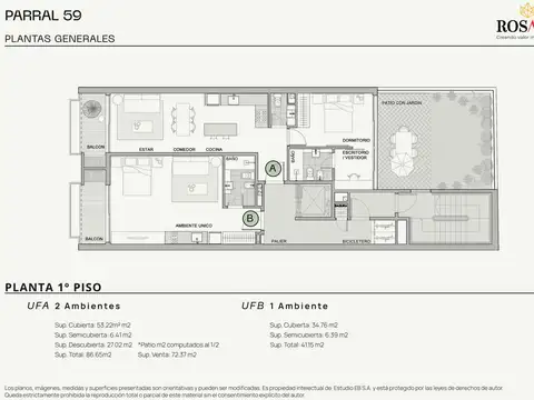 Departamento en Venta de Monoambiente