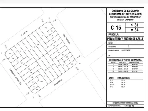 Terreno en Venta en Villa del Parque, USD 650.000