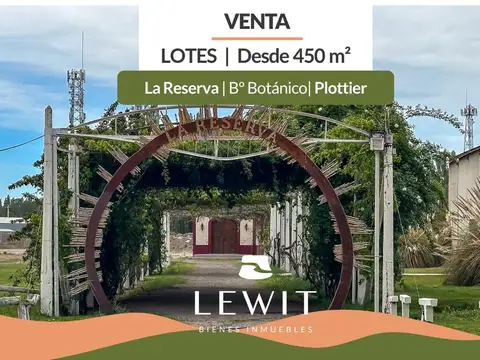 Venta terrenos | 450 m² | La Reserva Botánico | Plottier