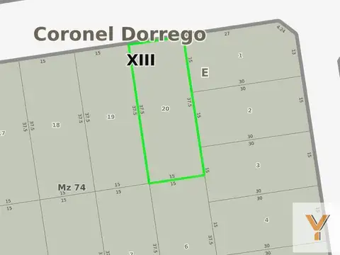 Terreno en Venta 37  mts Fondo