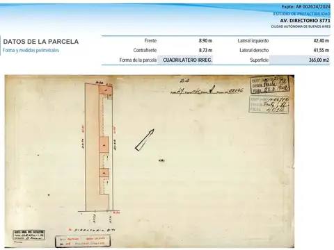 Terreno en Venta de 365,0 m2
