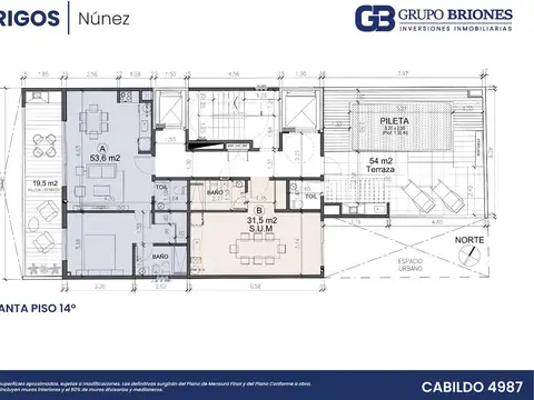 Venta, Departamento, 2 Ambientes, Pozo, Balcón Aterrazado, Núñez