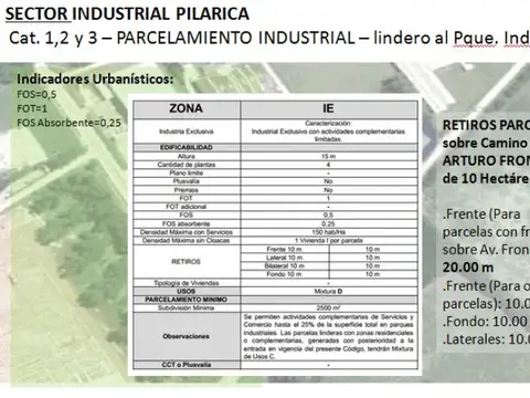 Terreno en Venta en Pilar, USD 860.000