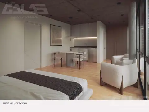 Departamento Monoambiente con 1 baño