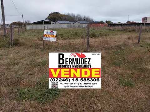 Venta Lote Calle 13 Bis Esquina 82 Mar Del Tuyu