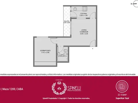 Departamento en Venta de 2 ambientes