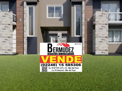 Venta Dúplex 4 Ambientes Calle 4 Entre 86 Y 87 Mar Del Tuyu A Estrenar Anticipo y Cuotas 