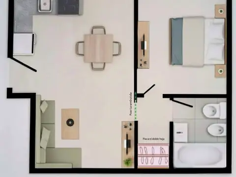 Departamento en Venta de 1 dormitorio