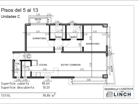 Departamento en Venta de 2 dormitorios