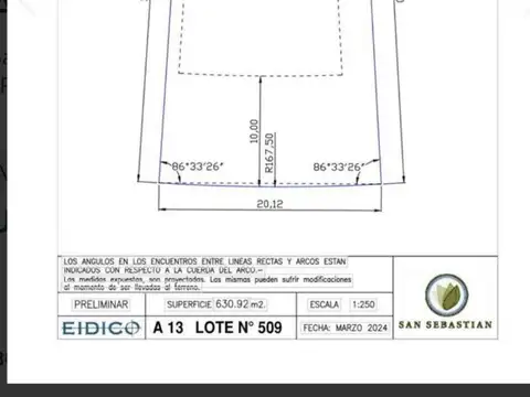 San Sebastian Area 13 Lote 509