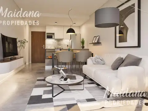 Departamento 2 ambientes con 1 baño