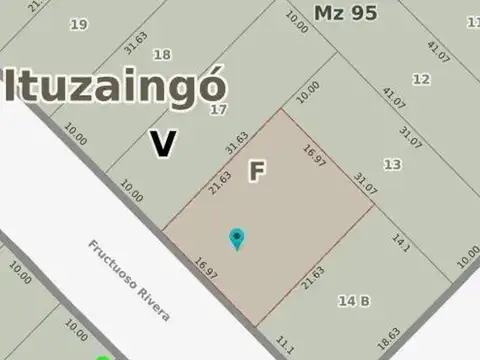 Terreno en Venta en Ituzaingo Norte, USD 107.000