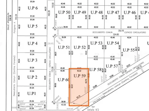 Terreno en Venta 70  mts Fondo