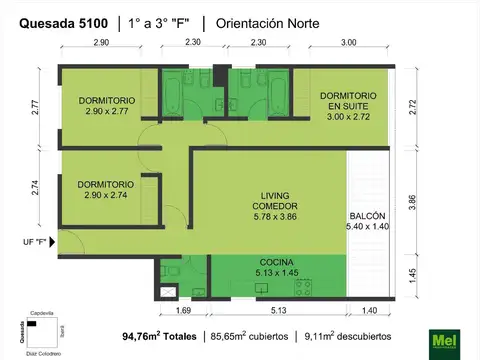 Departamento en Venta de 3 dormitorios