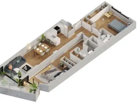 Departamento en Venta de 3 ambientes