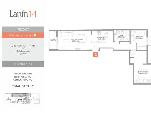 Departamento 1 dorm en venta Nueva Cordoba