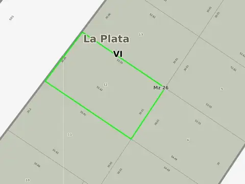 Terreno en Venta de 1621,0 m2