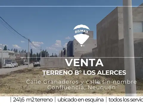 Venta Terreno en esquina, Barrio Los Alerces, Nqn