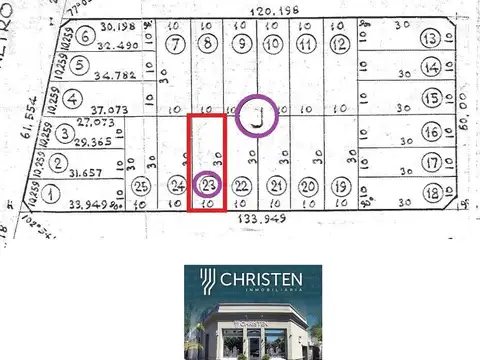 Terreno en Venta 10  mts Frente