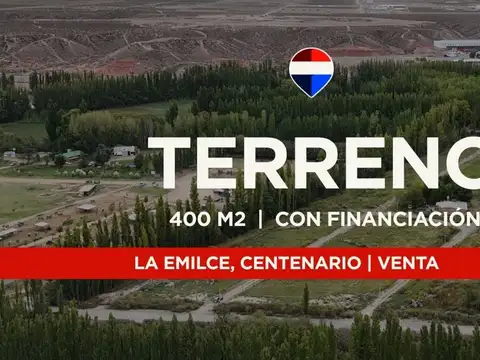 Venta lotes 400m2 barrio la emilce - centenario