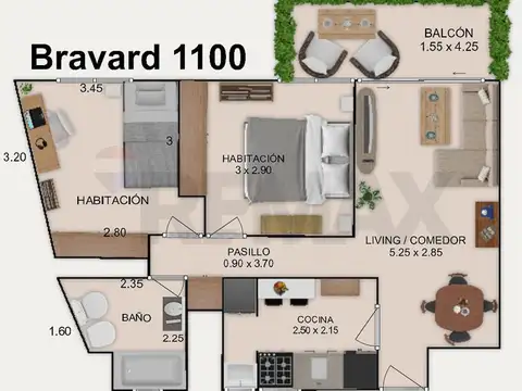 Departamento en Venta de 3 ambientes