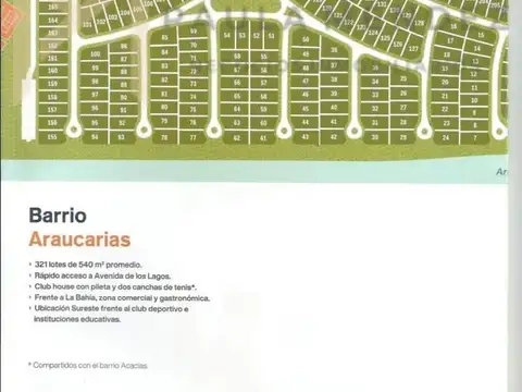 Terreno en Venta en Puertos - Araucarias, USD 75.000