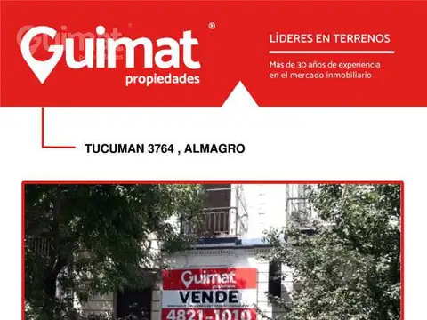 Terreno - Almagro - LIDERES EN TERRENOS - GUIMAT PROPIEDADES