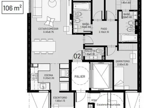 Departamento en Venta de 3 dormitorios