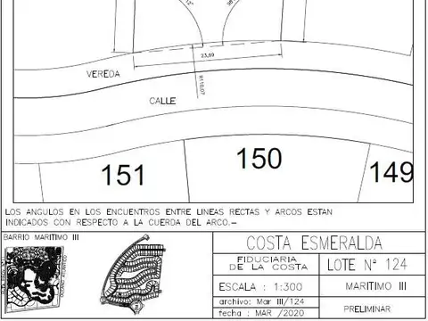 Venta lote Marítimo III - Orientación Norte