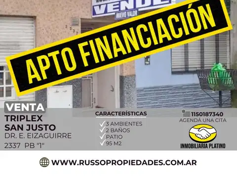 Venta Departamento 3 Ambientes San Justo