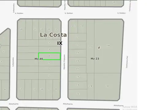 Yrigoyen e/Roldán y Almafuerte