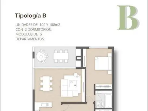 Departamento en Venta de 2 dormitorios