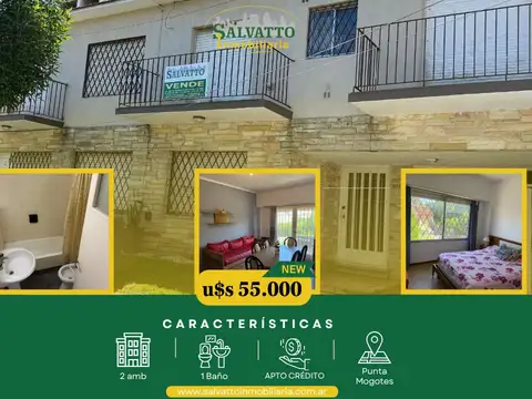 Departamento 2 ambientes a media cuadra del mar