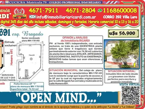 Homero 691 , Piso SOTANO