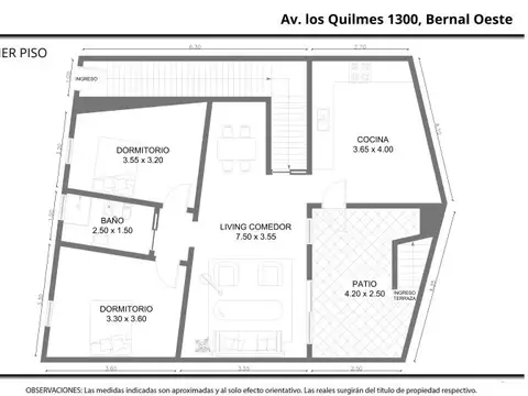 VENTA DE PH DE 3 AMBIENTES, SIN EXPENSAS, C/PATIO Y TERRAZA EN BERNAL OESTE, QUILMES