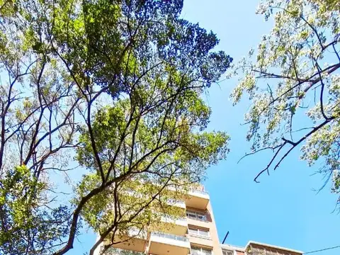 Departamento en belgrano barrancas piso alto al frente con balcón y cochera