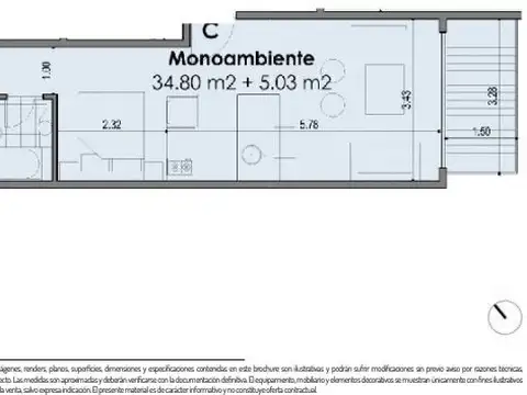 Departamento en Venta de Monoambiente
