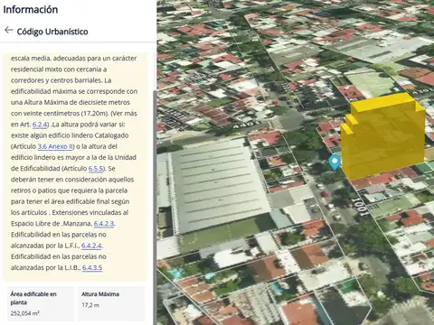 Terreno en Venta 8  mts Frente