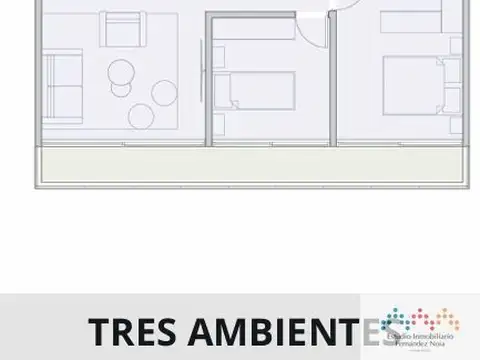 Departamento Monoambiente con 1 baño