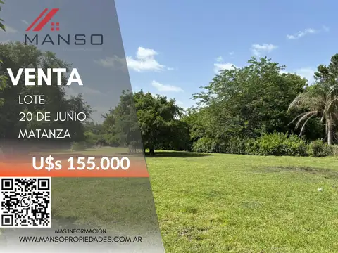 Terreno en 20 De Junio